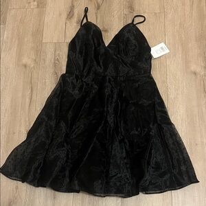 Jules & Cleo Black Mini Dress with Spaghetti Straps